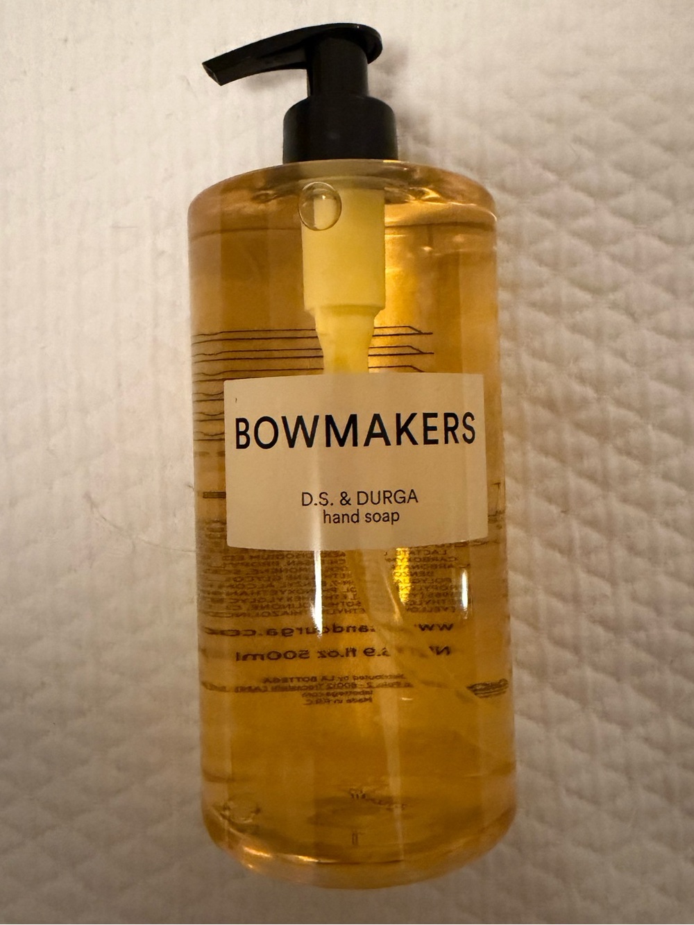D.S. & Durga Bowmakers Hand Soap 500ml, 16.9fl oz New